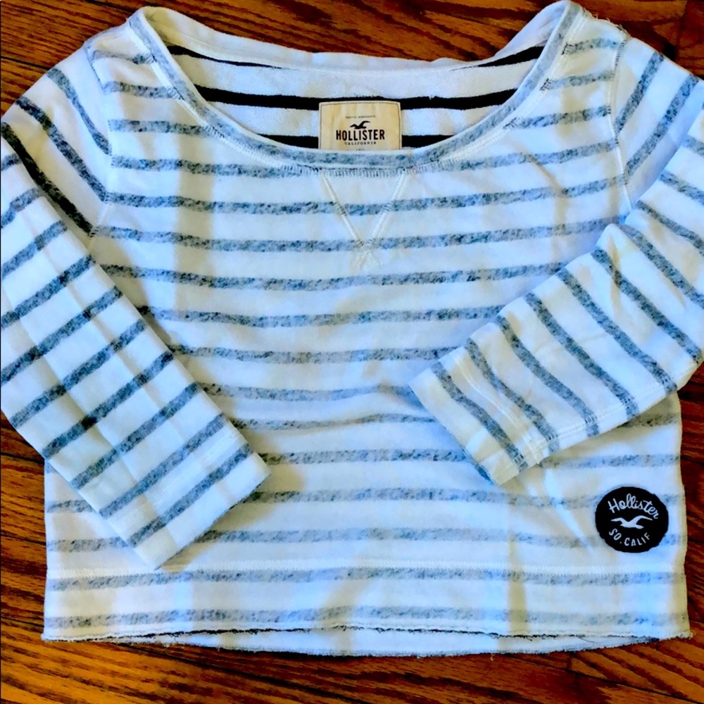 Like New Hollister Crop Terry Sweatshirt